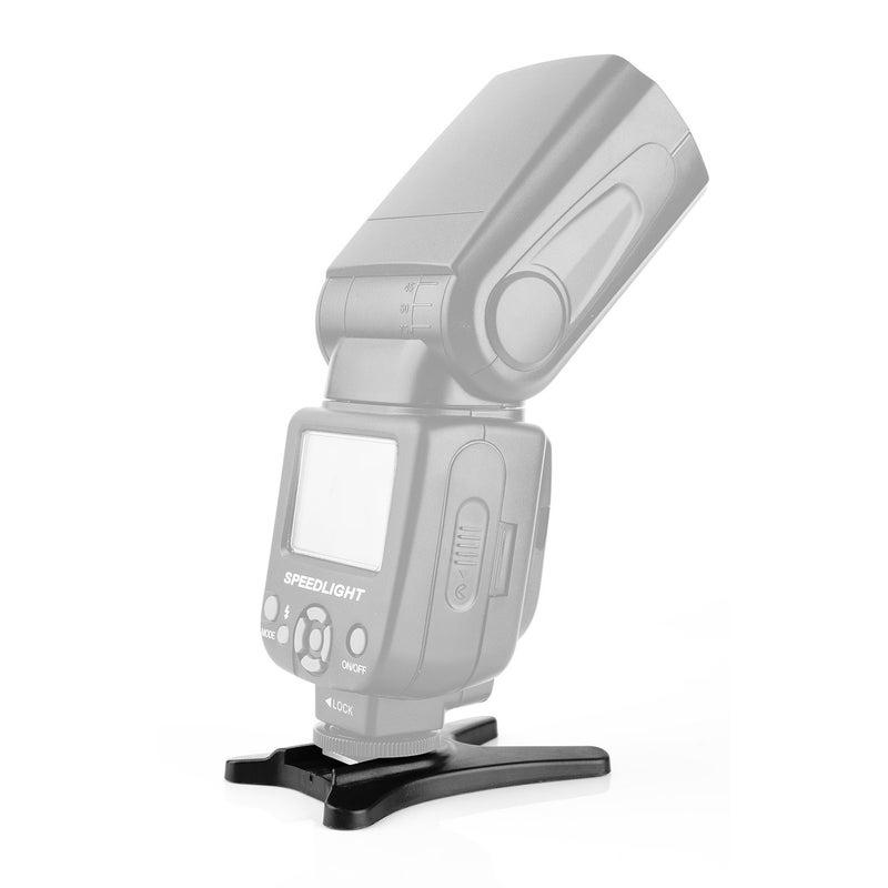 Anwenk Camera Flash Stand Flash Speedlight Hot Shoe Mount Stand with 1/4" Metal Tripod Thread for Flash Speedlight Speedlite, Compatible with Canon Nikon Sigma Olympus Panasonic Pentax 4 Pack - Image 2